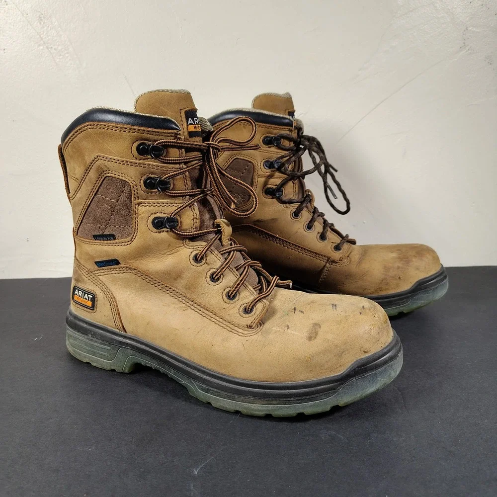 Ariat Work Boots Mens 9 D Tan Turbo 8
